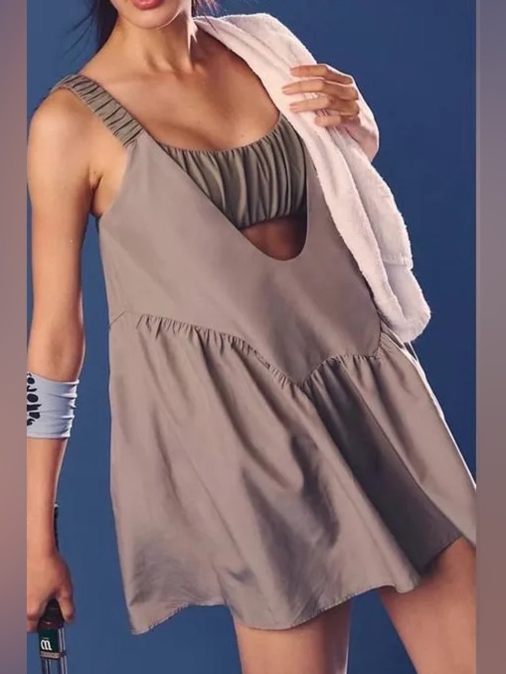Anrabess Brown Backless Dress